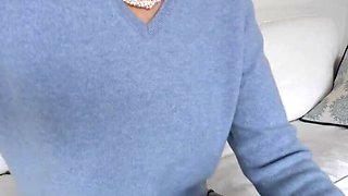 German MILF Lady Victoria Valente - Taboo JOI & Cum on Sweater Fetish - StepMom Role Play