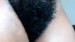 African Amateur's Hairy Webcam Show