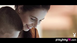 Careful Czech babe cheering up her mate
