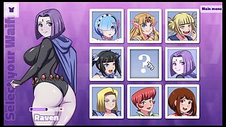 Adult Raven from Teen Titans gets her first ass fucking in Waifu Hub parody game