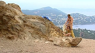 Blond babe outdoor anal sex