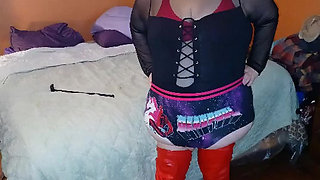 Nurse Vicki in Red Thigh High Boots Photos Turned to Video