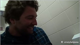 Blowjob & Facial In Public Toilet
