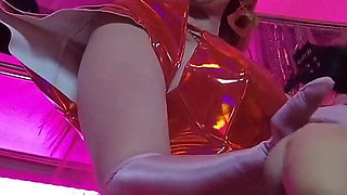 Mistress Eva Latex Fetish Domina Femdom Goddess Gold Boots Big Ass BDSM Solo