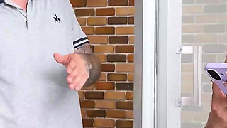 18 Year Old Colombian Blonde Cheats on Her Boyfriend with the Agent of Good Roots of Small Penis, Swallows All His Cum!