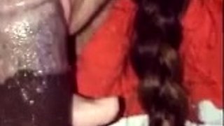 Big cock EXGF interracial busty geek coed blowjob