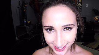 Mexicana blowjob with her big boobs