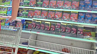 Wife Goes to the Market in Public Without Panties and Shows Herself off!