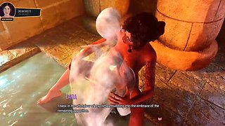 Monster Cock Threesome with Serin - Big Dick Anal Fuck in Bathroom