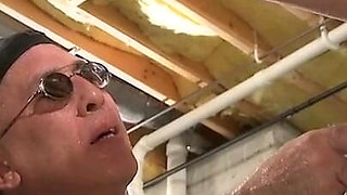 Hogtied Asian mature gets tits and pussy punished hard