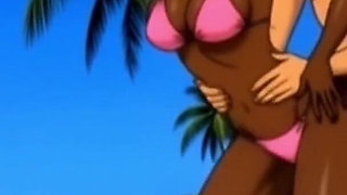 Beach Slutty: Sexy African Girl Enjoys Life on a Paradise Beach and Unexpectedly Meets a Lustful White Guy
