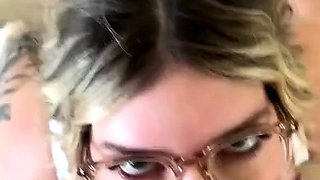 Rachel Jade Blowjob Cum Covered Glasses