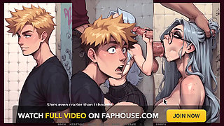 My New Girlfriend  Taboo Hentai Game  Ep.40 Goth Girl Blowbang in the Toilet!