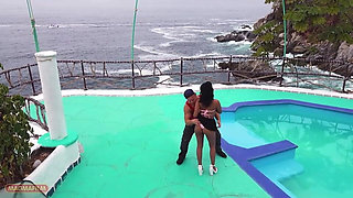 Mexican Girl with Small Titties and Trimmed Bush