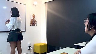MILF Teacher Corrupts Unformed Minds of Dirty Students Right in the Classroom