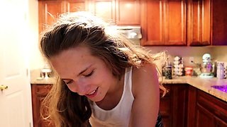 Curly Blonde Teen Records Solo Dildo Masturbation More at