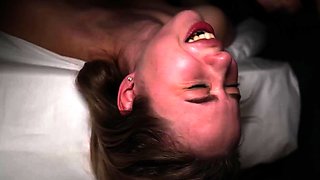POV blowjob footjob handjob with Karla Kush eating cum