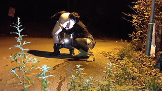 Horny Milf Gives Passionate Rimjob On A Public