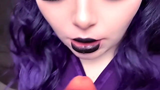 Caught the Fat Goth Nurse Masturbating