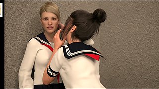 Busty brunette with a big ass in uncensored ecchi action