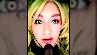 Hott Blonde Next Door Wants to Try Sucking on Your Big Black Juicy Cock