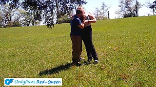 Summer Sex in the Country - Creampied Outdoors in the Open Fields Rolling in the Grass