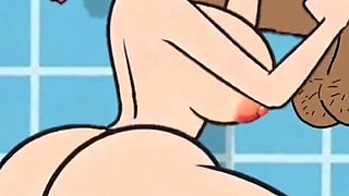 Sex-hungry Stepmom Joins Her Stepson in the Shower. Cartoon