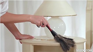 Naughty Maid Jayla De Angelis Offers Her Shaved Pussy