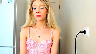 Curly Blonde Teen Records Solo Dildo Masturbation More at