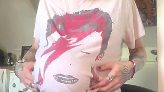 Skinny Goth Huge Belly Rapid Pregnancy at the Doctors Office
