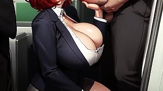 Spicy Toons: Subway 2 Full Movie - Japanese Hentai Train Fuck & Blonde Blowjob