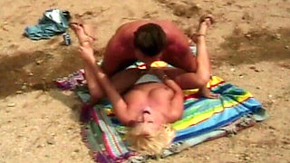 Big Facial for Big Boobed Blonde MILF