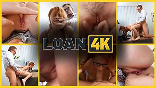 Loan4k. she came in to get a loan and left with her vulva nailed raw