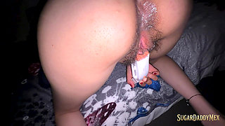 Her little ass asks for more after three loads inside