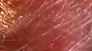 Plastic Wrapped Slut Gaping Wide Through Shiny Film