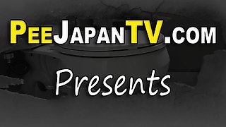 Japanese hotties pissing in bathroom