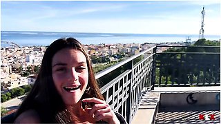 Public Blowjob Interrupted Ended In The Car With A Big Cum Swallow - Klx