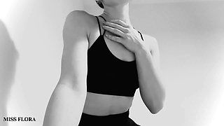 Fishnet Tights Tease in Black and White
