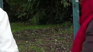 German Redhead Big Natural Saggy Tits Girl Dani Luve Seduce to Hard Amateur Fuck