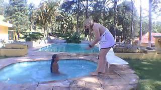 Pony Play Girls Swimming Pool Humilation - Be My Pony and Carry Me Bitch!