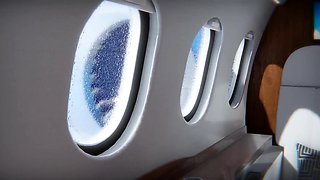 Perfect body flight attendance lets you creampie her~