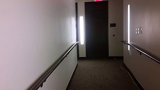 candiecane hotel gym dressing room squirt