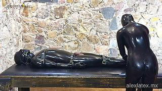 Lying Bondage Domination, T1 Facesitting and Eating Pussy - Alex Latex