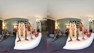 Sophie Anderson and Paige Florence - Filthy Spit Sluts; 3D Porn MFF Threesome VR