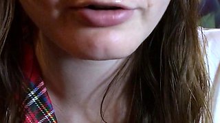 Amateur brunette Michelle with small tit