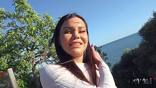 Supporting The Arts - Jordi El Nino Polla Nails Busty Brunette Outdoors in Public POV Reality Sex
