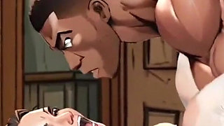 Cuckold Husband Came Home From Work Too Early and Caught His Wife Fucking the Gardener. Anime. Hentai