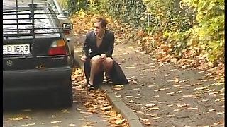 Sexy girl gets fucked after blowjob inside the delivery van