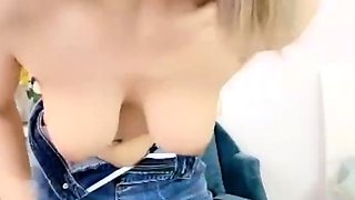 Awesome Teen With Big Boobs Dildo Masturbation