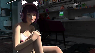 Cute Girl Seduced by a Boy in 3D-3d Story